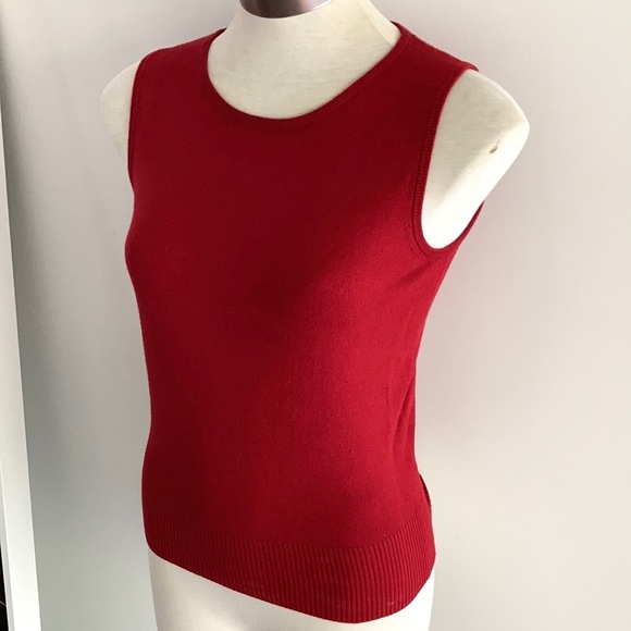 SABA twin set , tank top & cardigan SIZE 6-8 in rich red🌹 - Picture 2 of 10